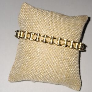 Goldtone Bicycle Chain Link Bracelet
